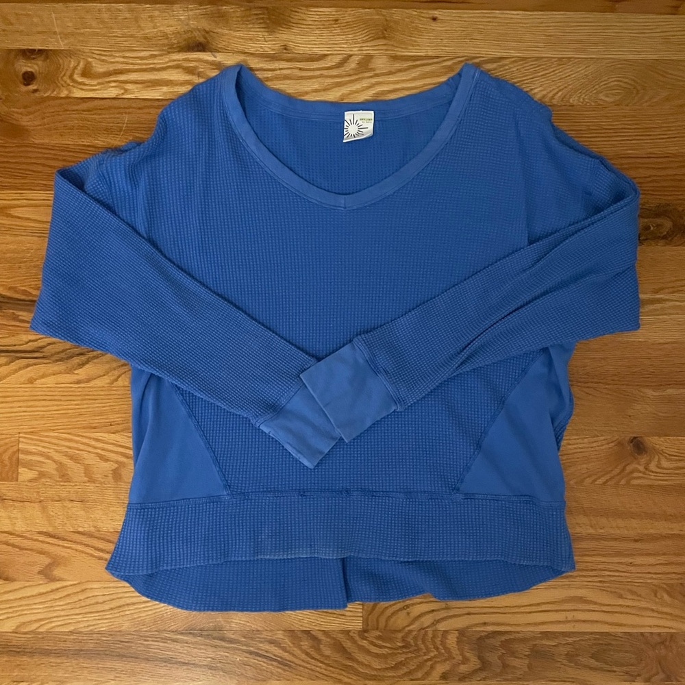 Offline Blue Waffle Knit Long Sleeve